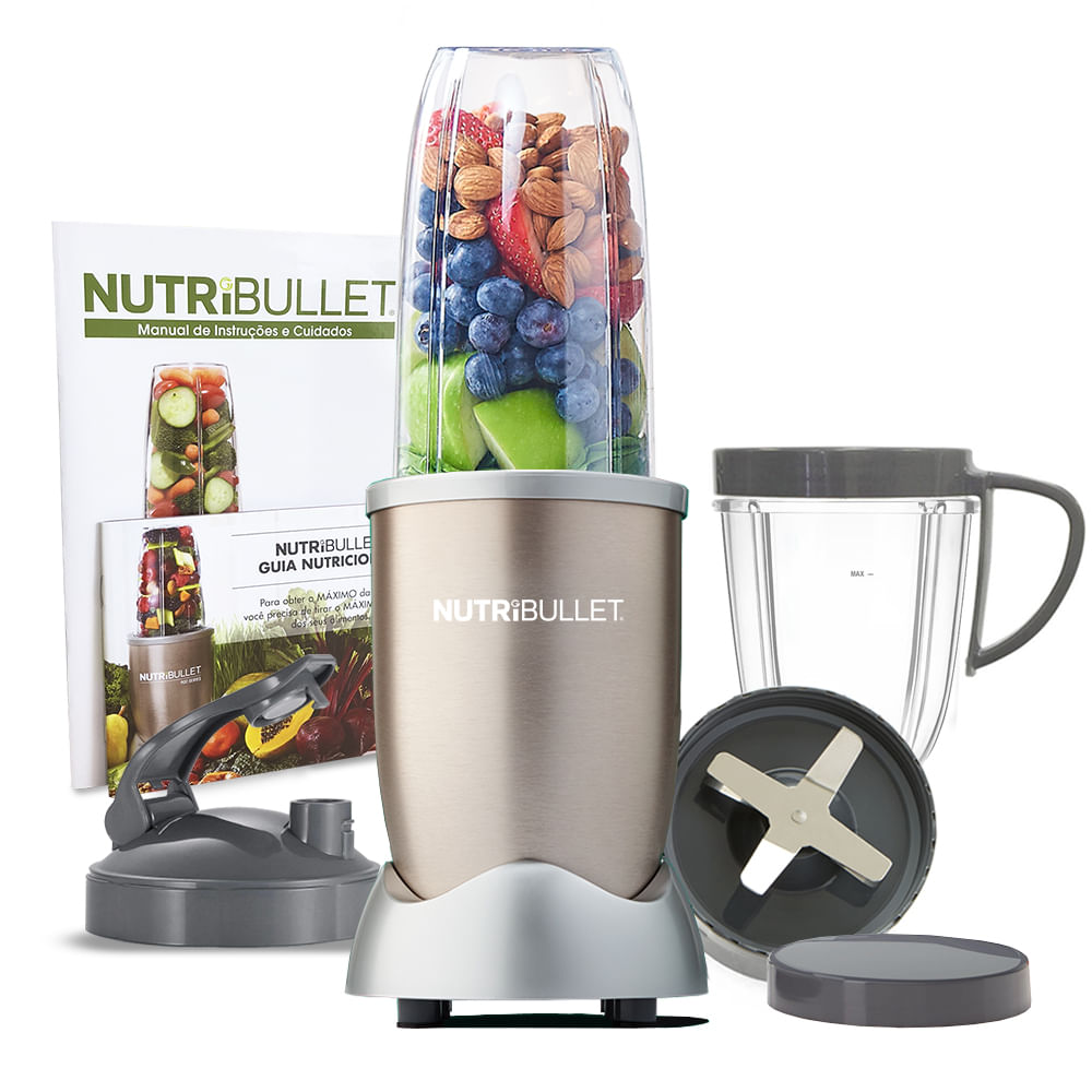 Liquidificador Individual Blender e Extrator Nutribullet 900W Champagne