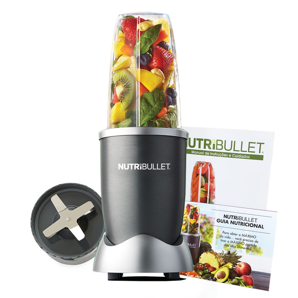 Nutribullet 600W Cinza - Liquidificador Individual Blender e Extrator de Nutrientes